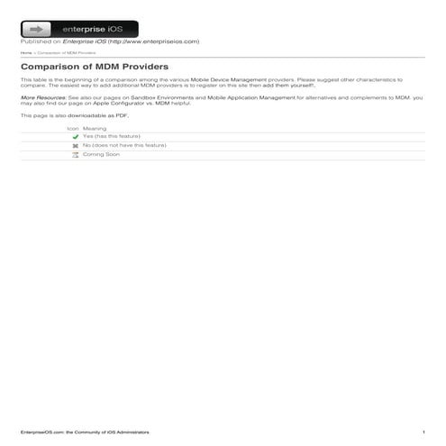 Complete Mdm Comparison