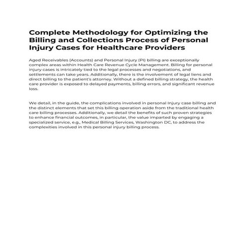 Comprehensive Guide to Optimizing Personal Injury Billing and ...