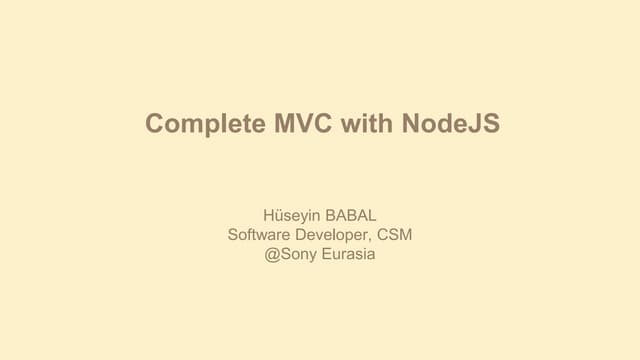 Complete MVC on NodeJS