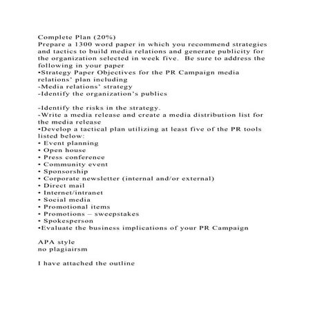 PR plan template free | DOCX