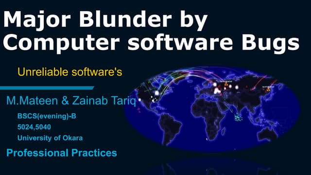 Major Blunder by Computer software Bugs