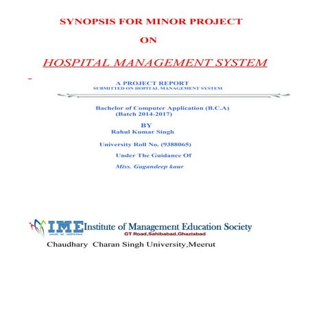 Complete project on hospital maangement system