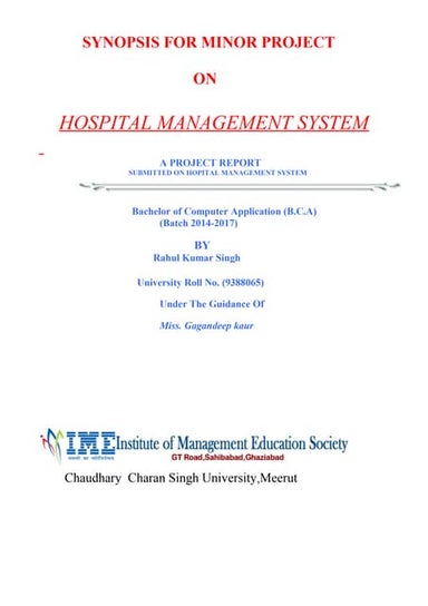 Complete project on hospital maangement system