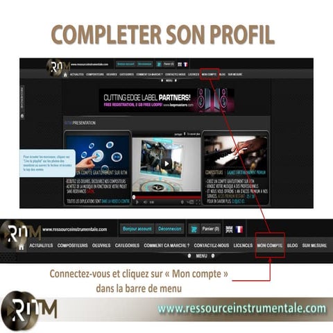 Compléter son profil sur RITM