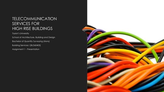 Telecommunication for high rise building | PDF