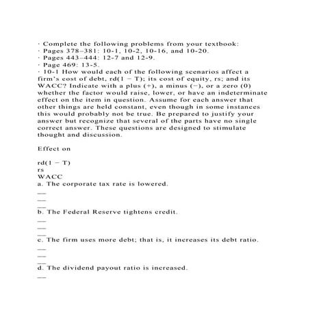 · Complete the following problems from your textbook· Pages 378.docx