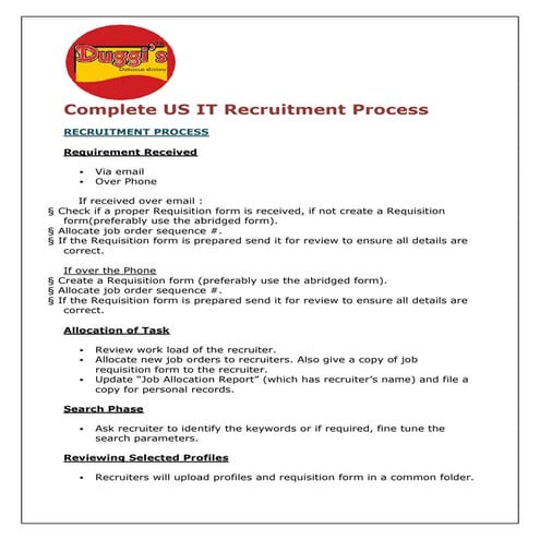 Complete us it recruitement process copy