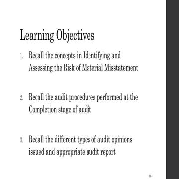Completing the Audit - Module 1 part 2.ppt