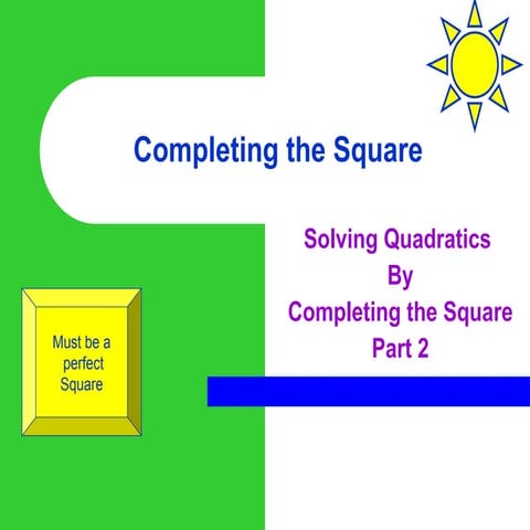 Completing the Square notes for middle school.ppt