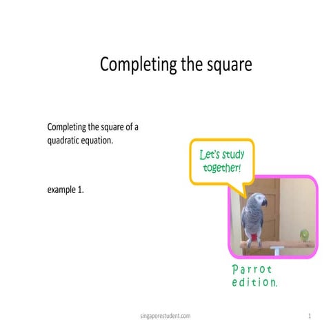 Completing the square v003