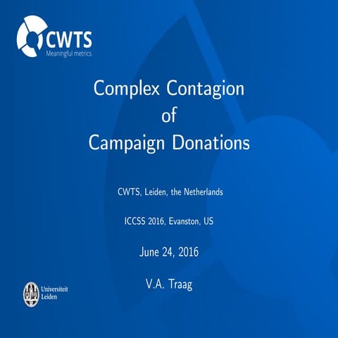 Complex contagion of campaign donations