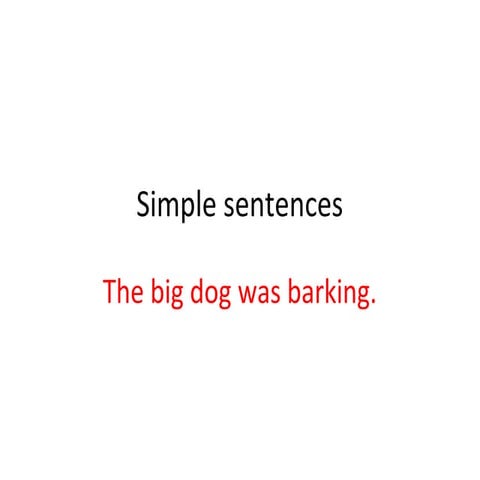 Complex sentences