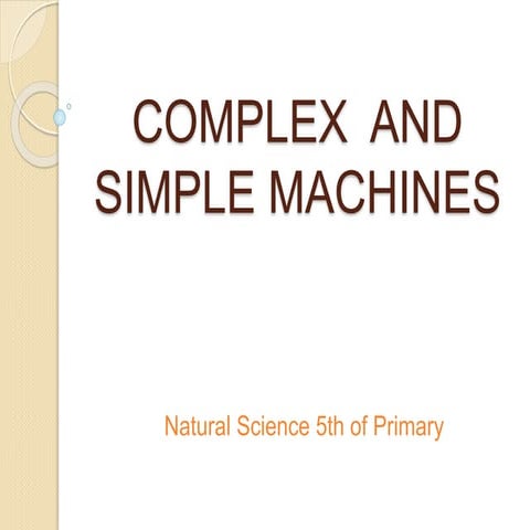 Complex and simple machines