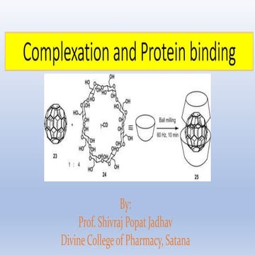 Complexation  and protein binding