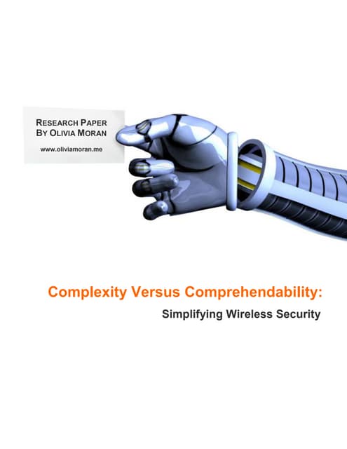 Complexity Versus Comprehendability: Simplifying Wireless Security