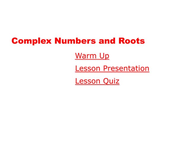 Complex numbers