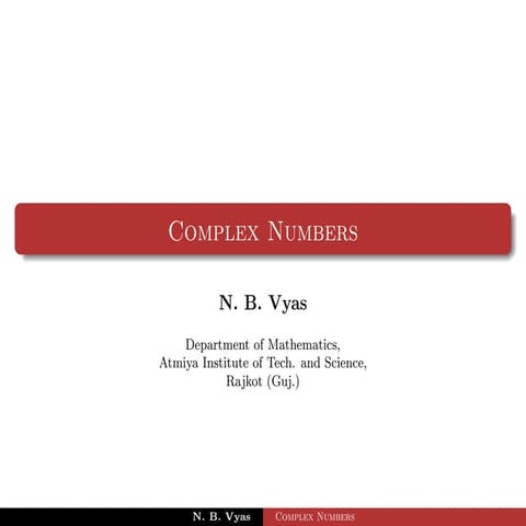 Complex numbers 1