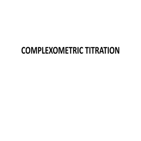 complexometric titration for b.pharm students