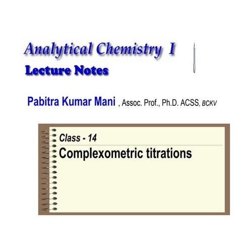 Complexomety  in analytical study