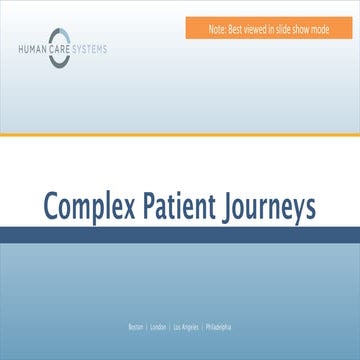 Complex Patient Journeys 
