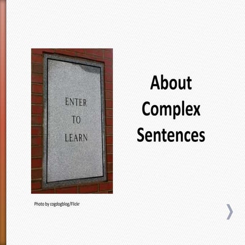 Writing Complex Sentences | PPTX