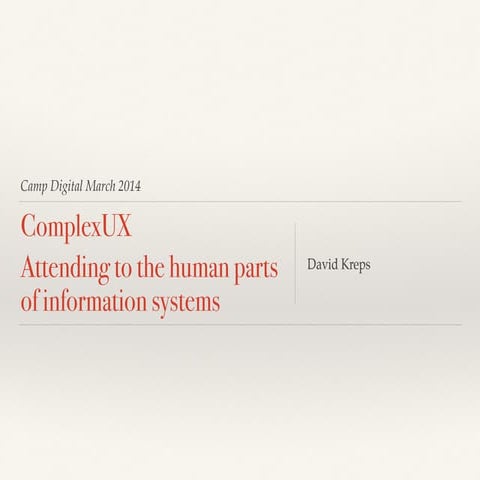 Attending to the human parts of information systems