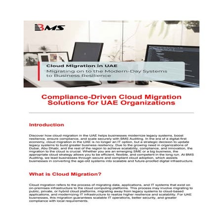 Compliance-Driven Cloud Migration Solutions for UAE Organizations | PDF