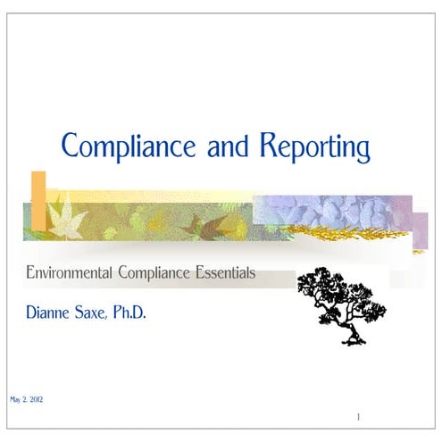 Compliance And Reporting May 2 12