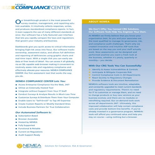 NEMEA Compliance center