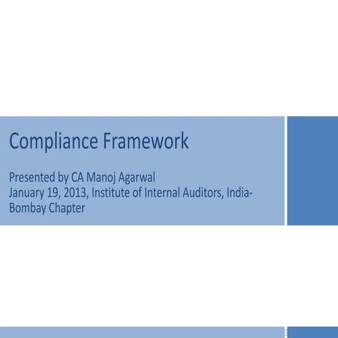 Compliance framework