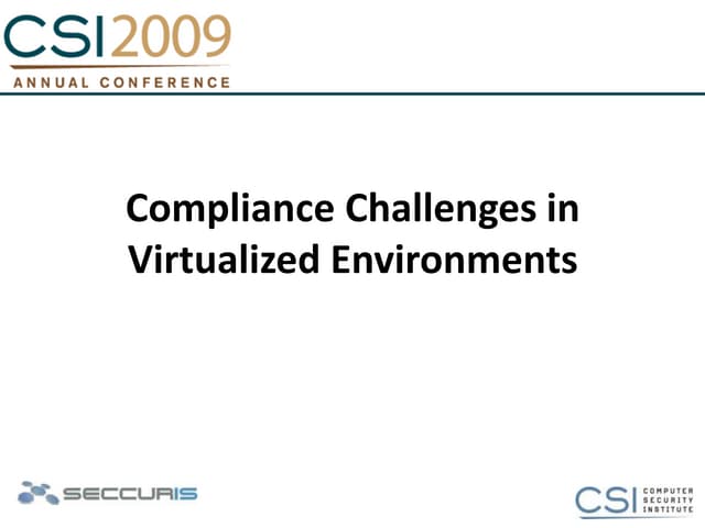 Compliance in Virtualized Environments