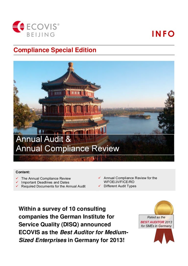 Annual Audit And Tax Compliance In China