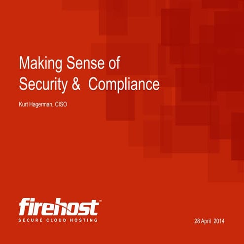 Making Sense of Security and Compliance