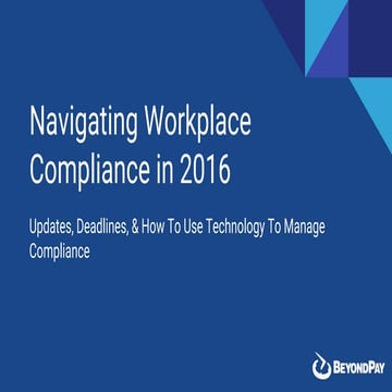 Navigating Workplace Compliance in 2016