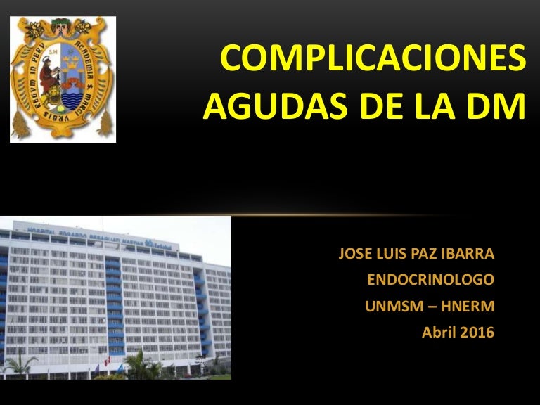 complicaciones agudas de la diabetes mellitus 2 icd-9