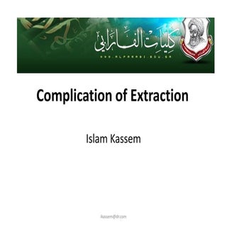 Complication of extraction 1