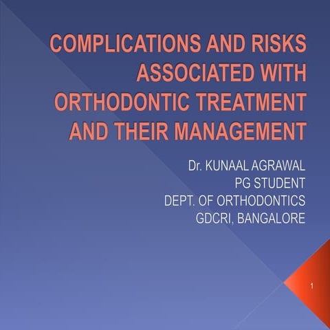 Orthodontic risks and complications | PDF