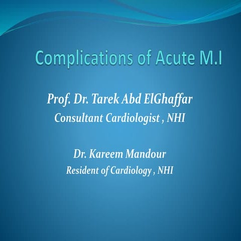 Complications of acute mi