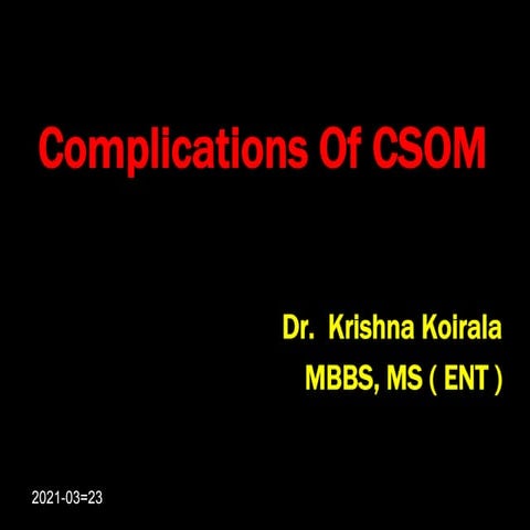 Complications of csom