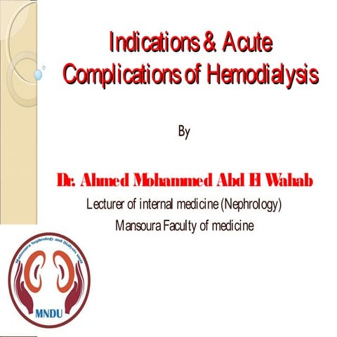 Complications of hemodialysis