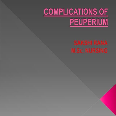 Complications of peuperium