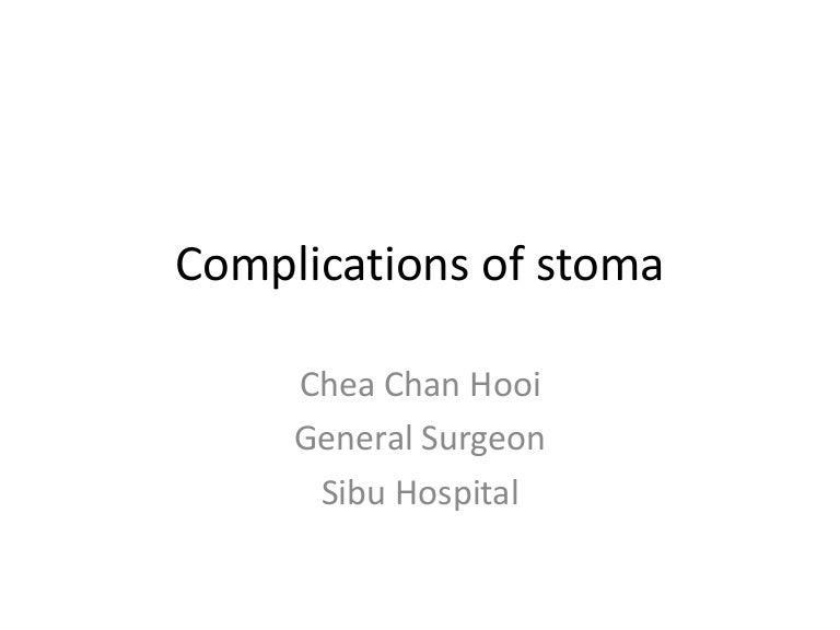 Complications of stoma