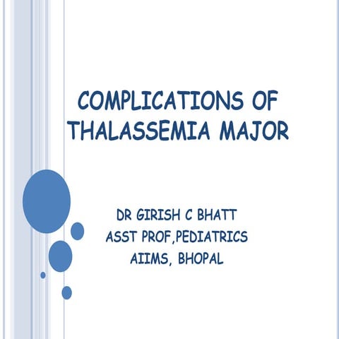 Complications of Thalassemia major