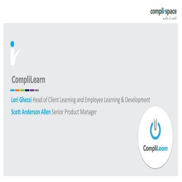 CompliLearn Webinar | PPTX