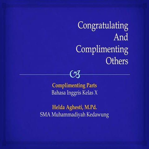 CONGRATULATING & COMPLIMENTING materials | PPTX