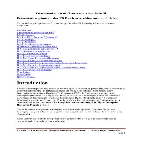 Complèment1 présentation générale des erp