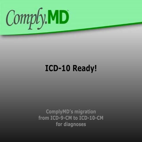 ComplyMD ICD-10 Positioning