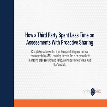 CyberGRX TPCRM Case Study - ComplySci | PPTX | Business | Business and ...