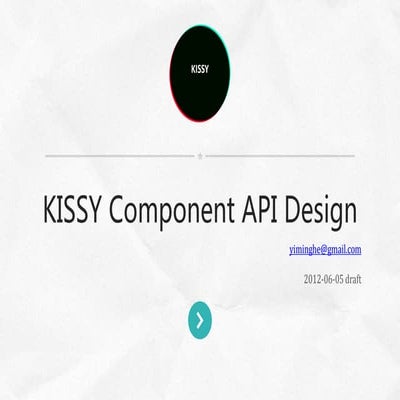 KISSY Component API Design