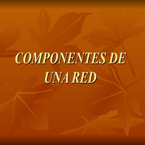 COMPONENTES DE UNA RED